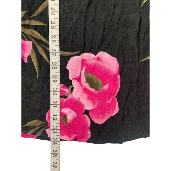George Women's Black with Pink Flowers Top & Skirt Set - Picture 5 of 10